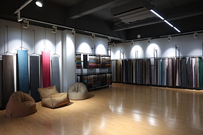 Home textile fabrics showroom